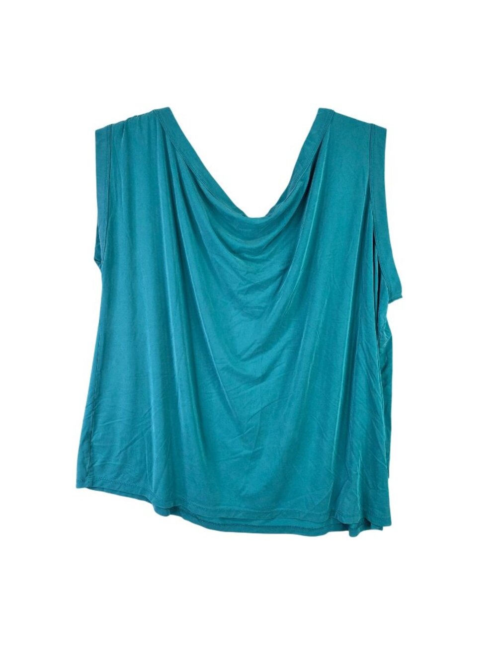 Womens Torrid Teal Sleeveless Cowl Neck Top Modal Blend Stretch Size 3